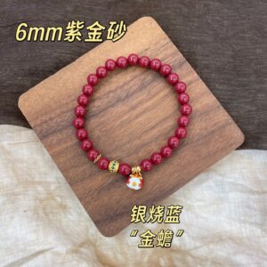 朱砂“招财”手串