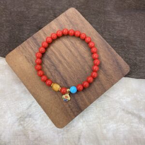 朱砂蜜蜡“福”手串