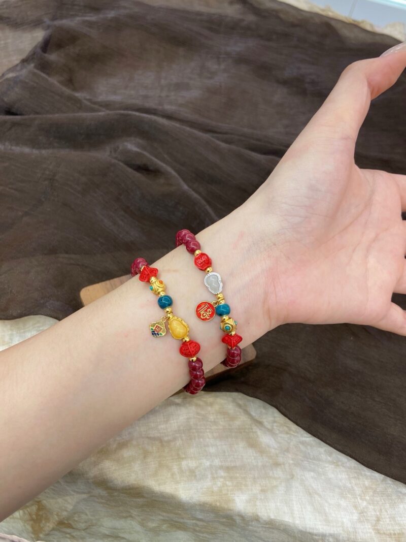 朱砂葫芦“福禄”手串📿 - 图片 5