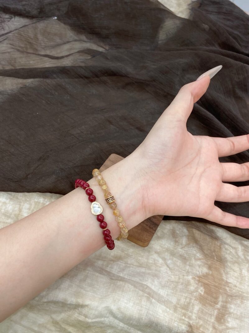 朱砂金发晶手串📿 - 图片 6