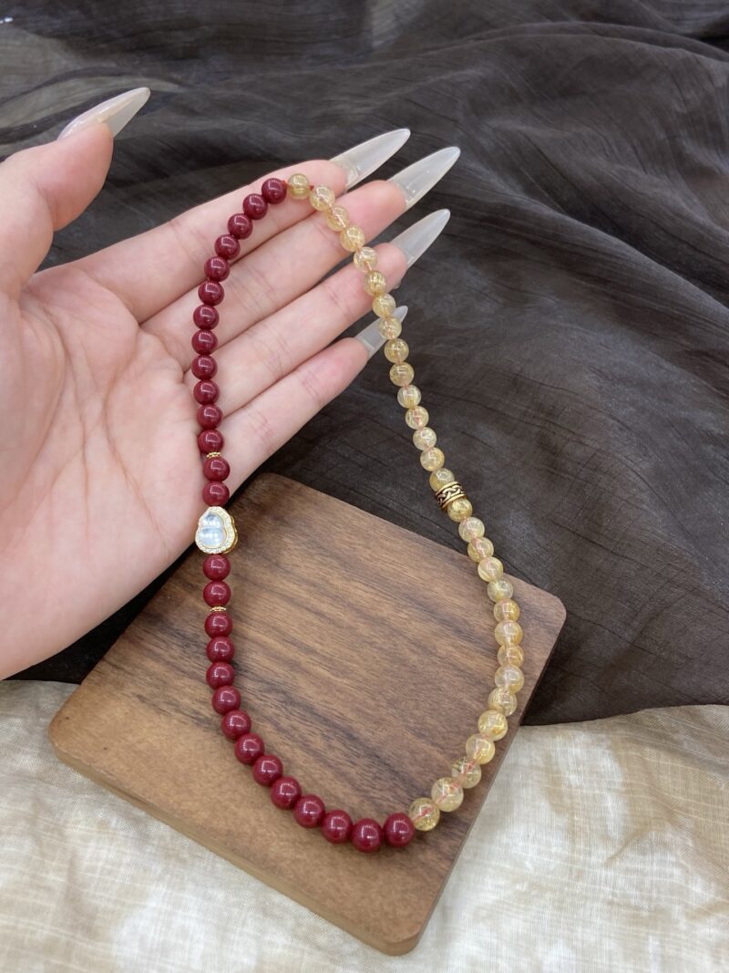 朱砂金发晶手串📿 - 图片 2