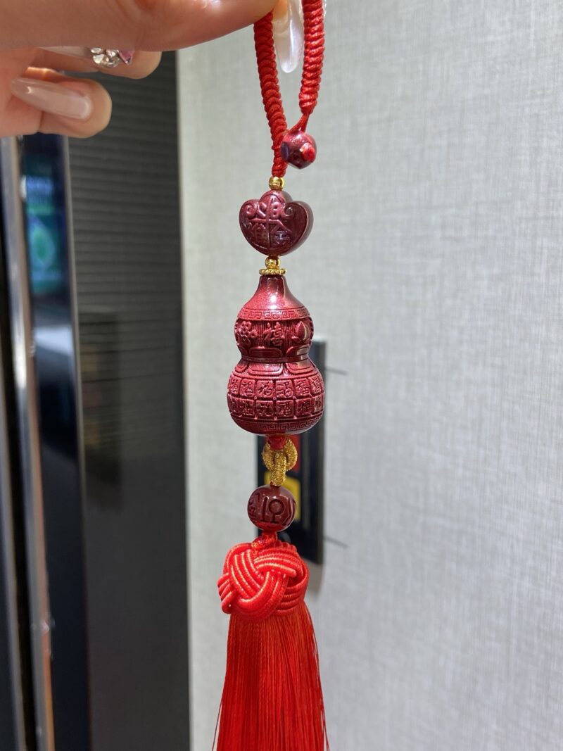 朱砂“百福”葫芦挂件